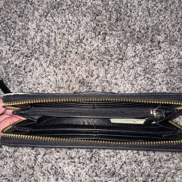 Kate Spade Black Wallet with Gold Zipper - Picture 11 of 13